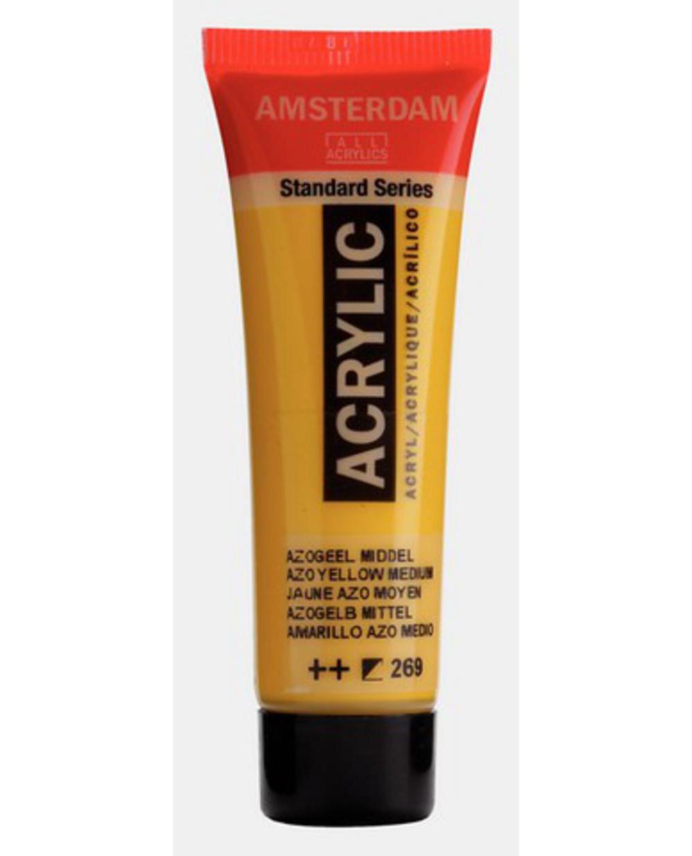 Amsterdam, Acrylic, Art & School, Paint, 20ml, 974510, Azo Yellow M